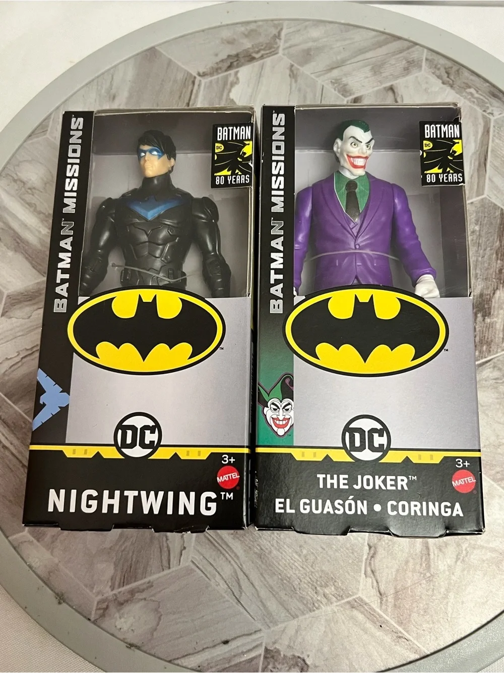 Mattel DC Batman 80 Years Nightwing & Joker Figures Lot of 2 New in Box